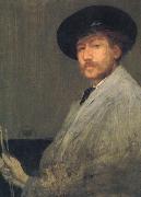 James Abbott McNeil Whistler Arrangement in Grey:Portrait of the Painter painting
